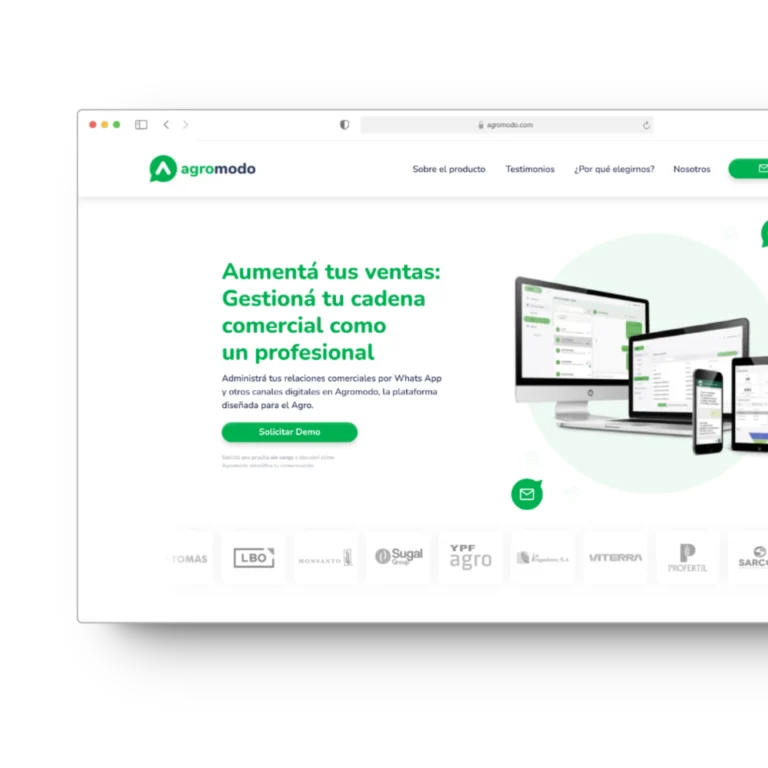 Agromodo - Maquetación Web - Mockup