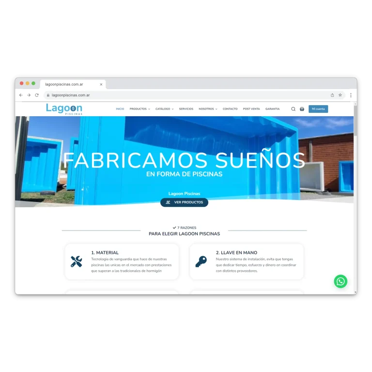 Lagoon Piscinas Screenshot web
