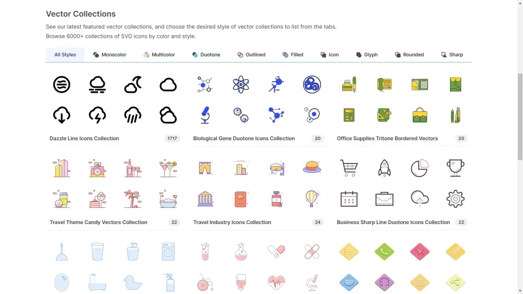 SVG repo Screenshot Web